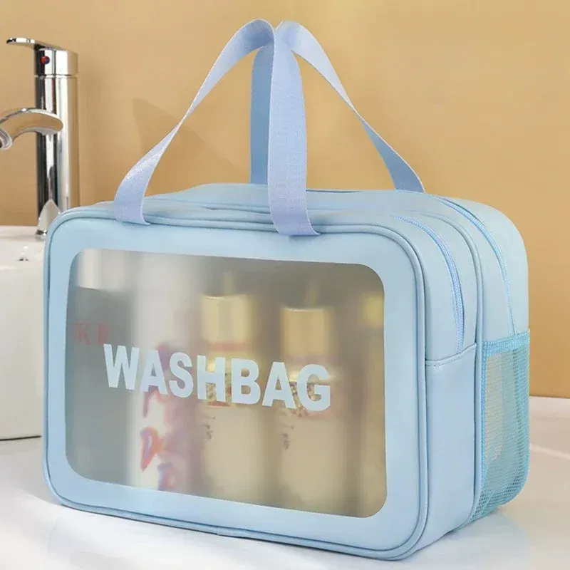Color: PURPLE - Wet-dry separation makeup bag portable toiletry bag travel essentials large capacity storage bag fitness swimming essentials