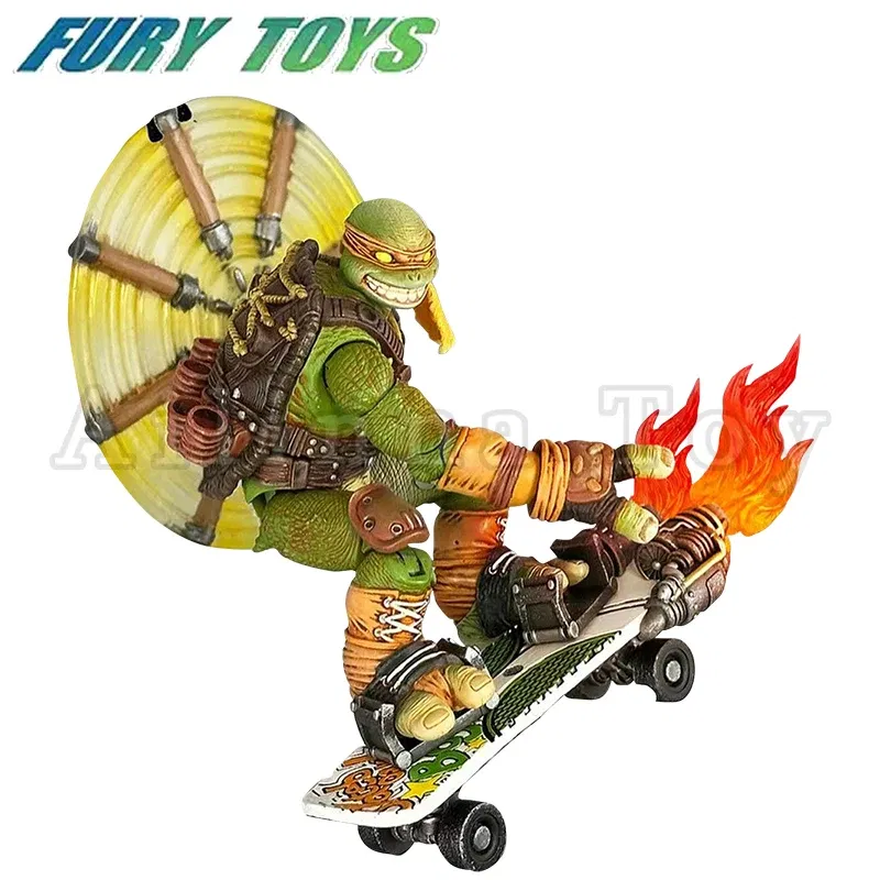 Color: PURPLE - Fury Toys 1/12 5inches Action Figure Wave 3 Rage Samurai Force Turtle Summer Anime Model