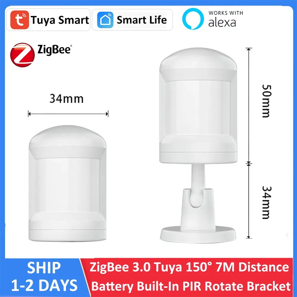 Color: PURPLE - Tuya Smart ZigBee 3.0 Battery Alexa PIR Motion Sensor Detector 5-7M 150?° Works with ZigBee BLE5.0 Bluetooth Mesh Gateway Hub