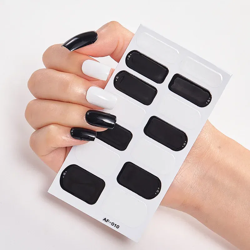 Color: Watermelon red - Nail Polish Stickers Nail Wraps DIY Self Adhesive Nail Sticker Nail Accesoires Designer Nail Decals Full Cover Nail Stickers