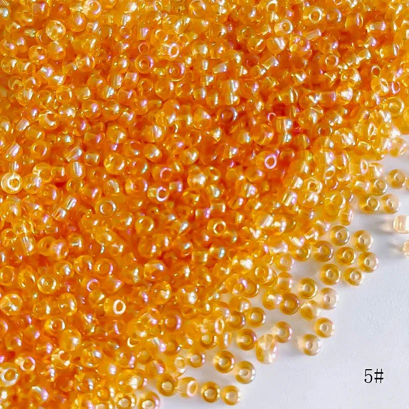 Color: GRAY, Item Diameter: 2mm - 2mm 3mm 4mm Glass Seed Loose Beads Small Charms DIY Craft Bracelet Beads for Jewelry Making Supplies Necklace Accessories