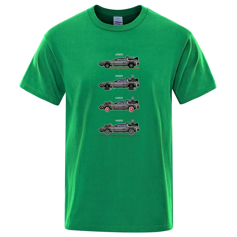 Color: Brown, Size: L - Retro Style Back To The Future Print Funny Tshirts Men Women Cotton T-Shirts Oversized Loose Tee Clothes Harajuku O-Neck Tops