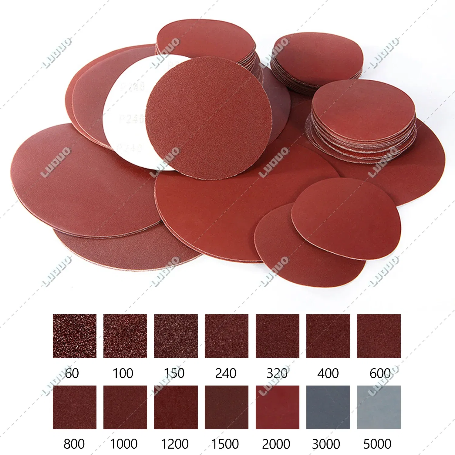 Color: PURPLE, Ships From: CHINA, Model: 3000 - 2 3 4 5 6 Inch Round Sandpaper Disk Hook & Loop Sanding Disc Sanding Paper Sheet For Wood Steel Jewelry Car Detailing Polishing