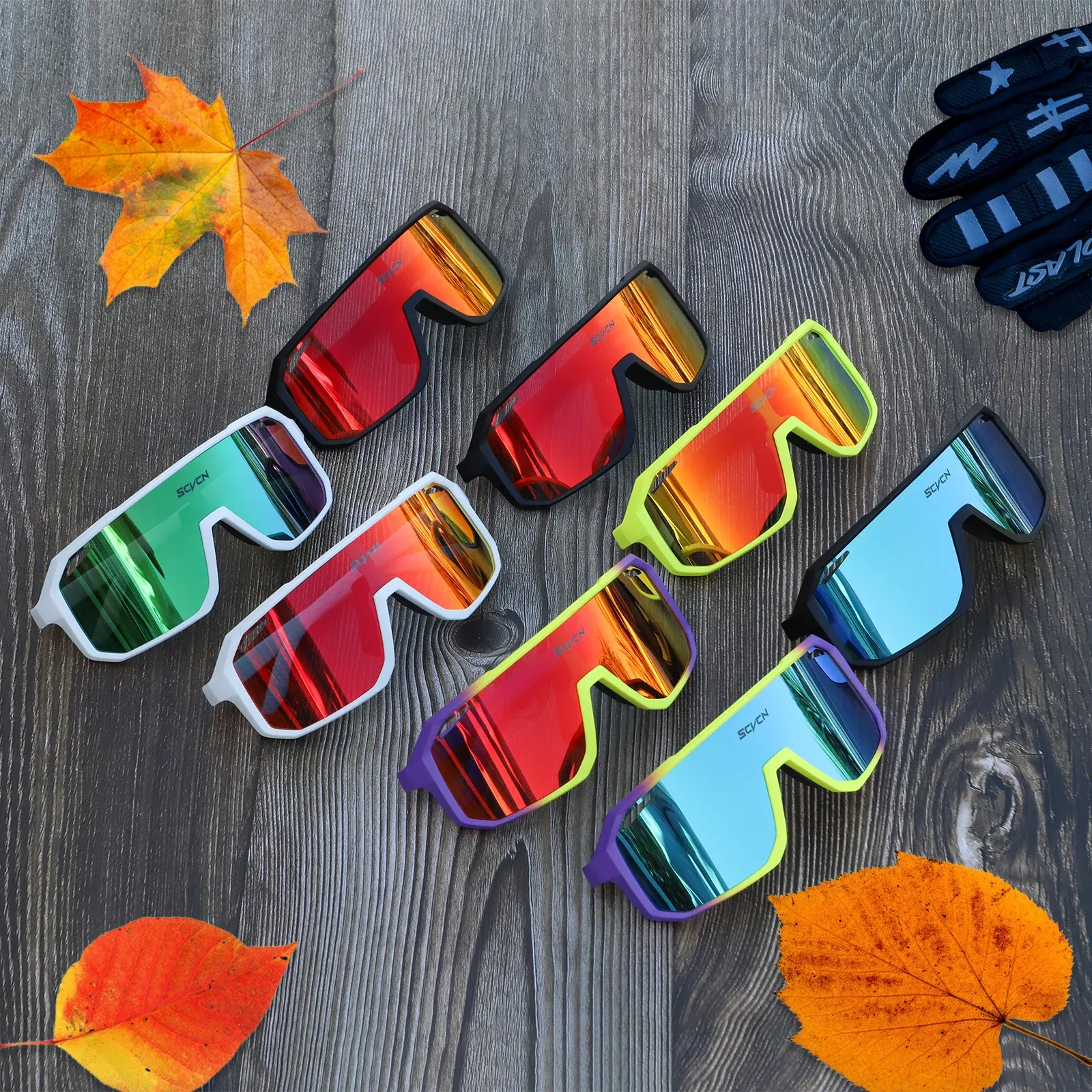 Color: Light Grey, Lenses Color: WHITE - SCVCN Sports Men UV400 Sunglasses Cycling Glasses Photochromic Cycl Camp Bike Eyewear MTB Outdoor Goggles Bicycle Women Hunting