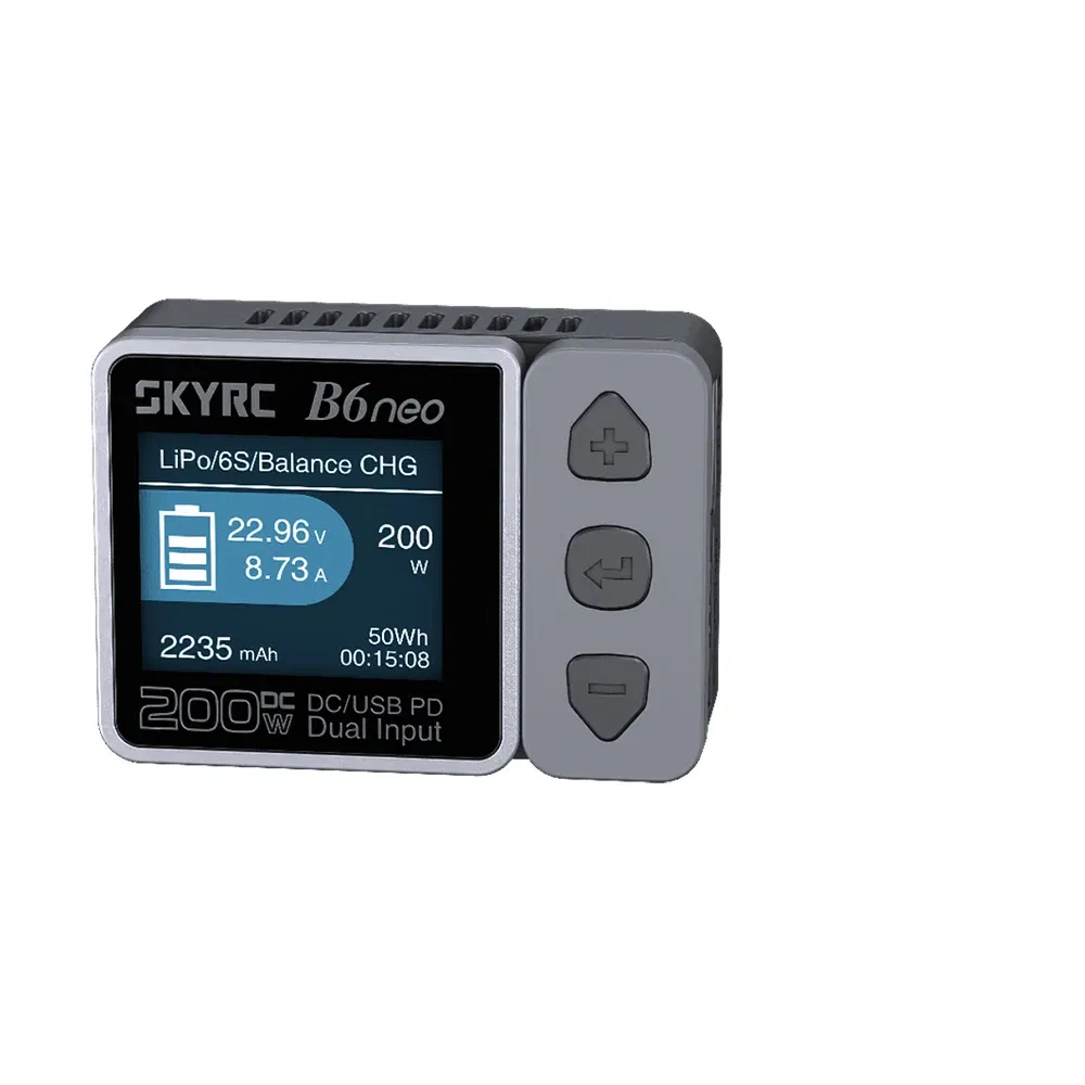 Color: PURPLE - 2023  NEW SkyRC B6 Neo Smart Charger DC 200W PD 80W LiPo Battery Balance Discharger SK-100198 B6 Neo