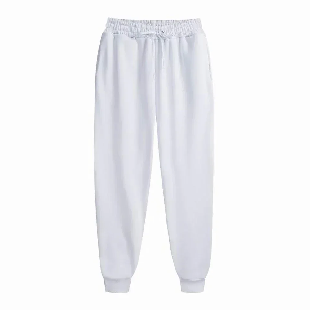 Color: Champagne, Size: XXXL - Men's Casual Sweatpants Fleece Sports Pants Unisex Fashion Solid Loose Trousers Streetwear Autumn Winter Jogging Fitness Pants