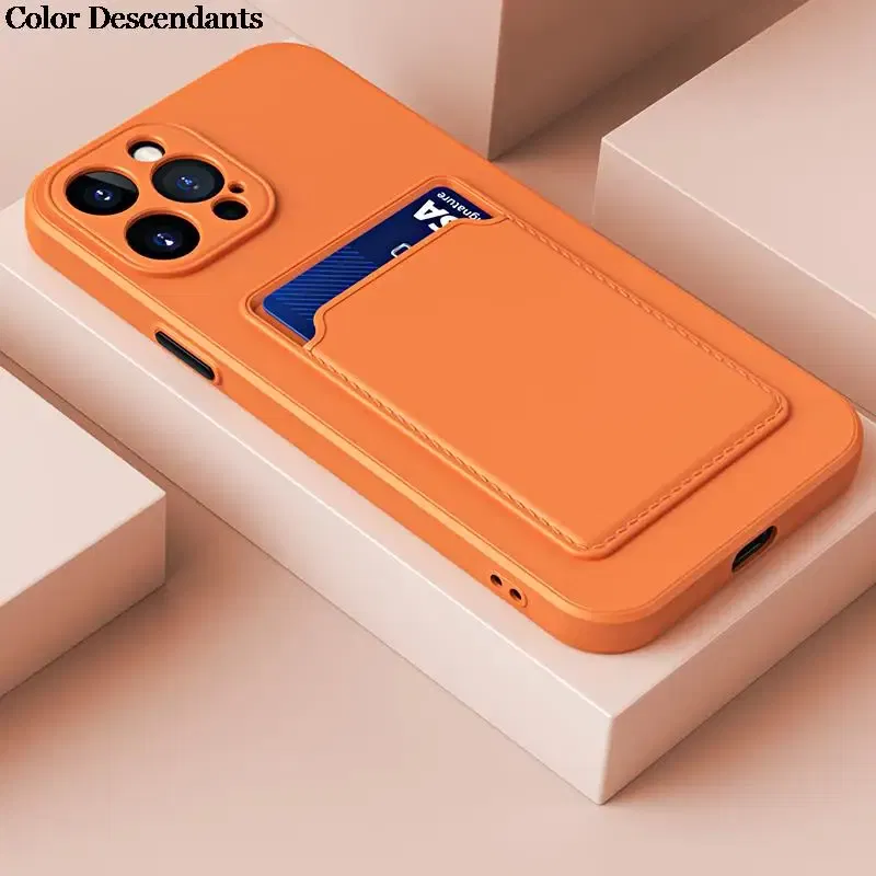 Color: Clear, Material: aluminum - Holder Card Wallet Phone Cover For Samsung Galaxy A13 A 13 13A Case Samsun Galax A13 4G Liquid Silicone Soft Fundas