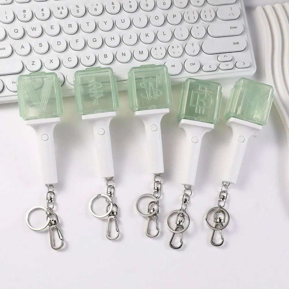 Color: Red - Kpop Idol 127 Wish Deram V  Mini Lightstick Keyring Support Glow Stick Key Chains Fans Gift