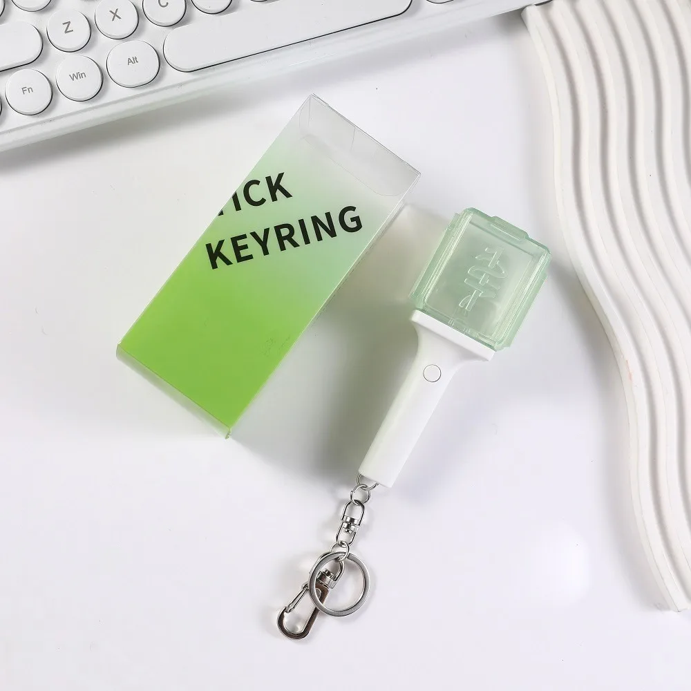Color: Red - Kpop Idol 127 Wish Deram V  Mini Lightstick Keyring Support Glow Stick Key Chains Fans Gift