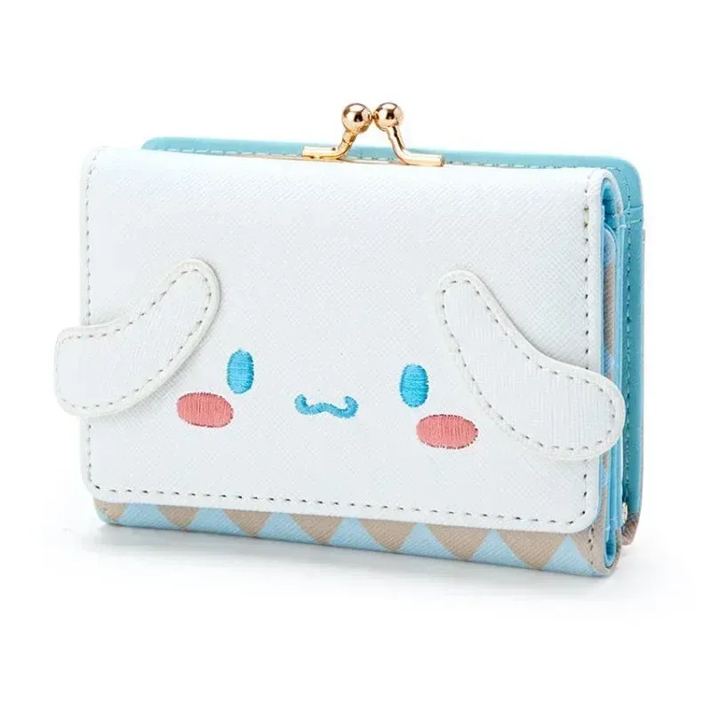 Color: Light Grey - Hello Kitty Coin Purse Creative Small Wallet Wholesale Mini Purses My Melody Kuromi Keychain Wallet Lipstick Purse Kawaii Clutch