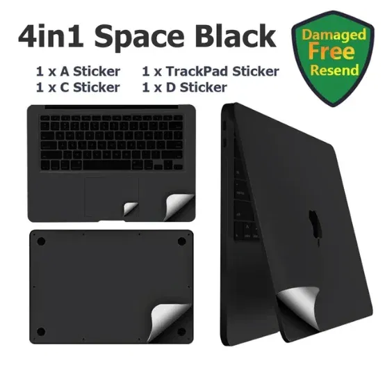 Color: Yellow, Application Laptop Size: 19Inches 475mm - Body Guard Protective Vinyl Decal Case Cover Skin For Apple Macbook Pro16" A2780 13" 15" A2681 A2779 A2485 Top/Bottom/Palmguard