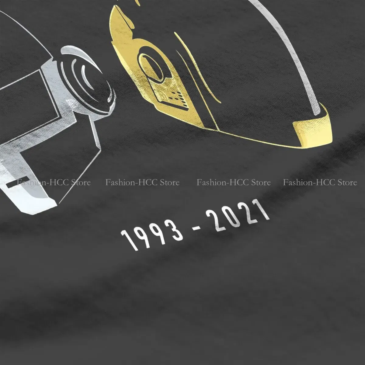Color: black, Size: L - Daft Punk Electronic Music Band Polyester TShirts Tribute Helmet Art Essential Distinctive Women's T Shirt Hipster Tops