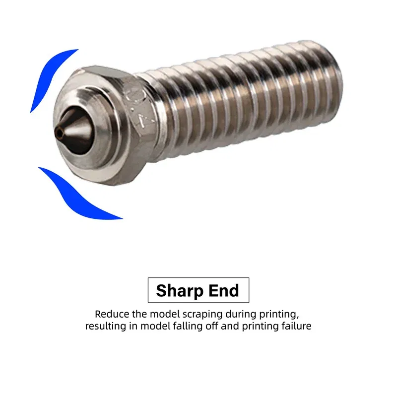 Size: 0.4mm - Mellow NF Volcano nozzle Bimetallic Copper&Hardened steel 3D printer parts DLC High Temperature Wear 3D Printer