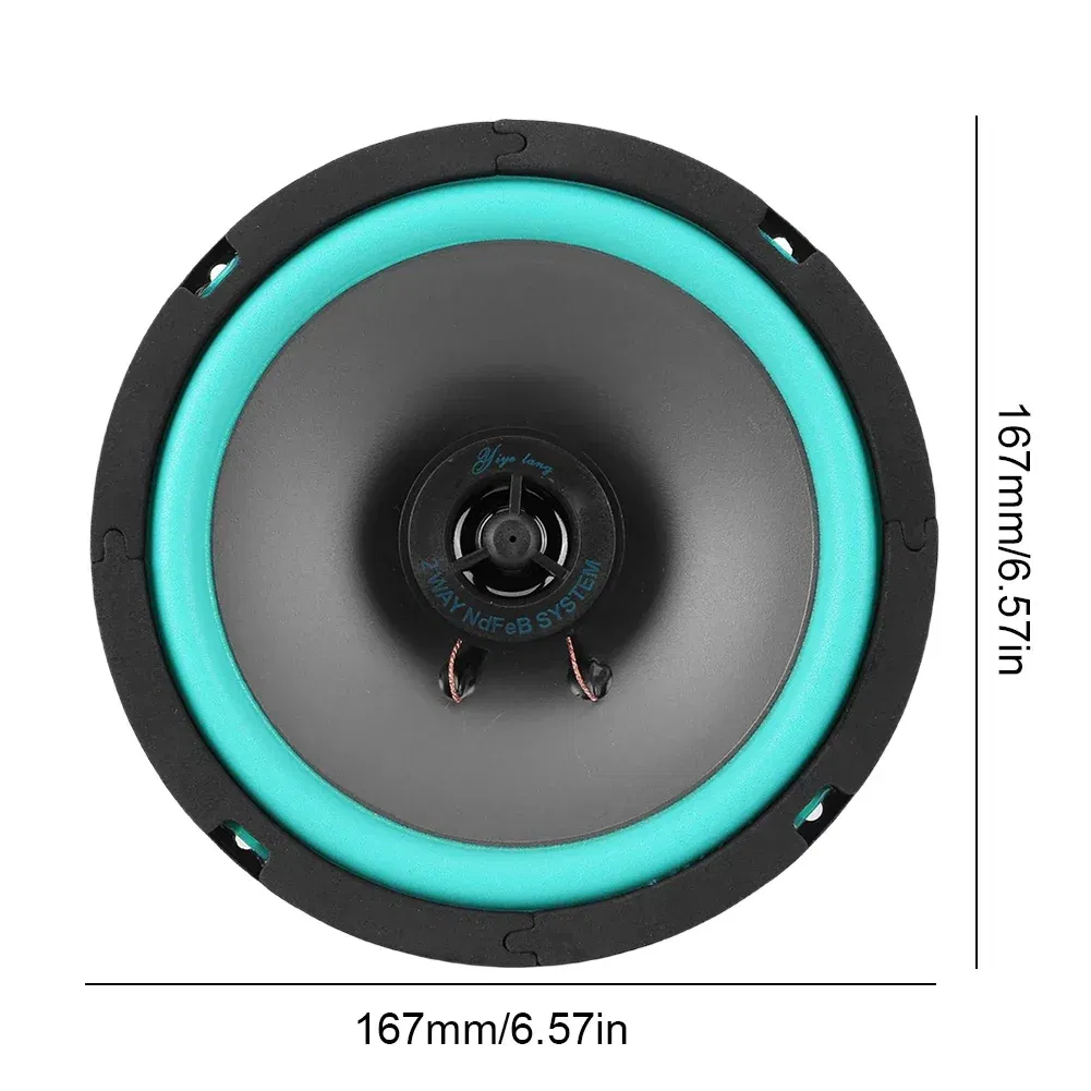 Size: 6.5 - 4/5/6 Inch Car Speakers 100W/160W Max Universal HiFi Coaxial Subwoofer Car Audio Music Stereo Full Range Frequency Auto Speakers