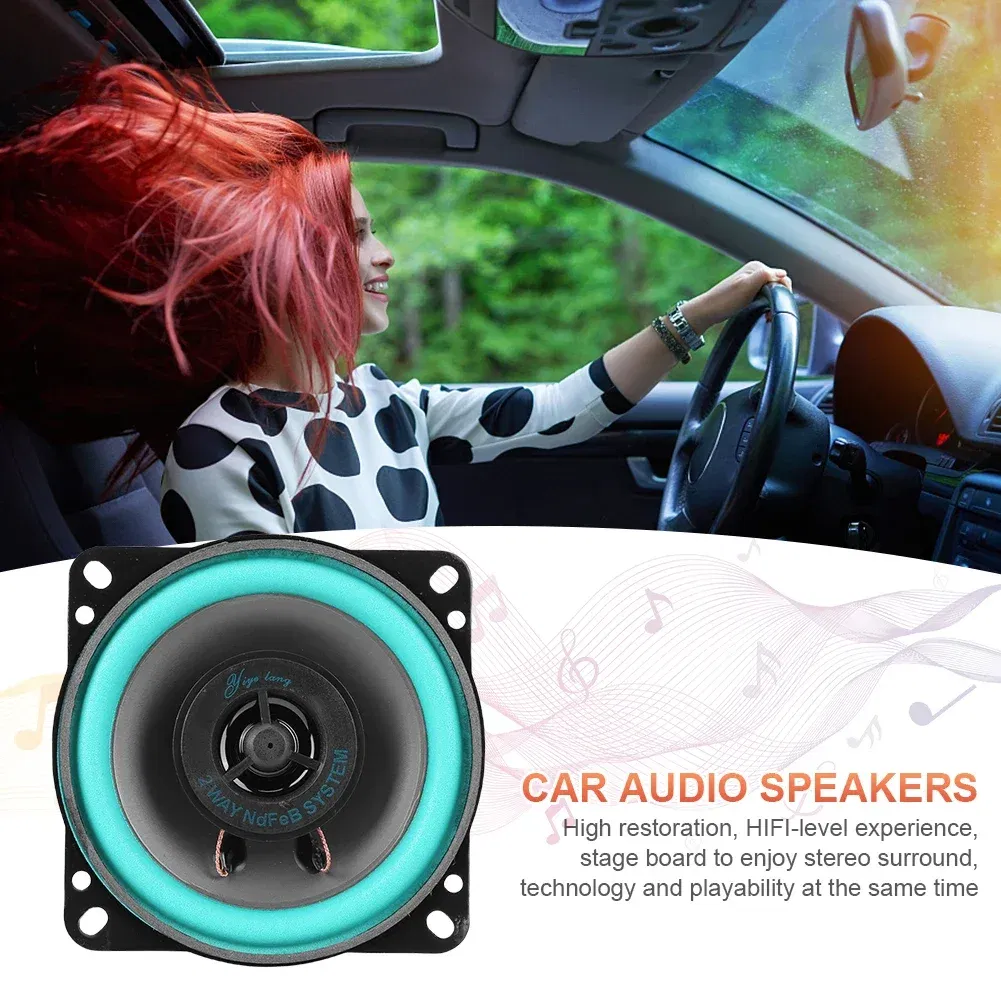 Size: 6.5 - 4/5/6 Inch Car Speakers 100W/160W Max Universal HiFi Coaxial Subwoofer Car Audio Music Stereo Full Range Frequency Auto Speakers