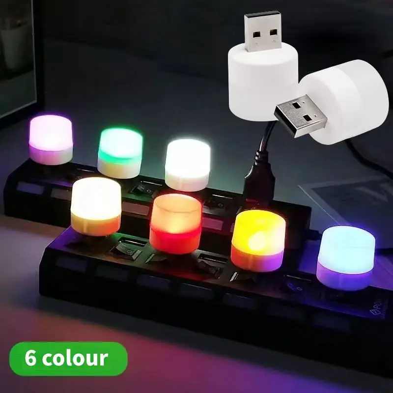 Emitting Color: Dark blue, Ships From: CHINA - Mini USB Desk Lamp Bulb Eye Protection LED Night Light Gift Charging USB Small Round Book Lamp Christmas Bedroom Decoration