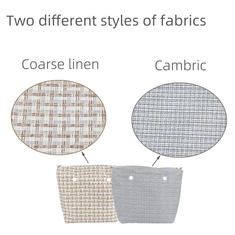 Color: Gold - TANQU Classic Mini linen canvas organizer fabric inner lining Insert for Obag Mini O Bag Women's Handbag Accessory