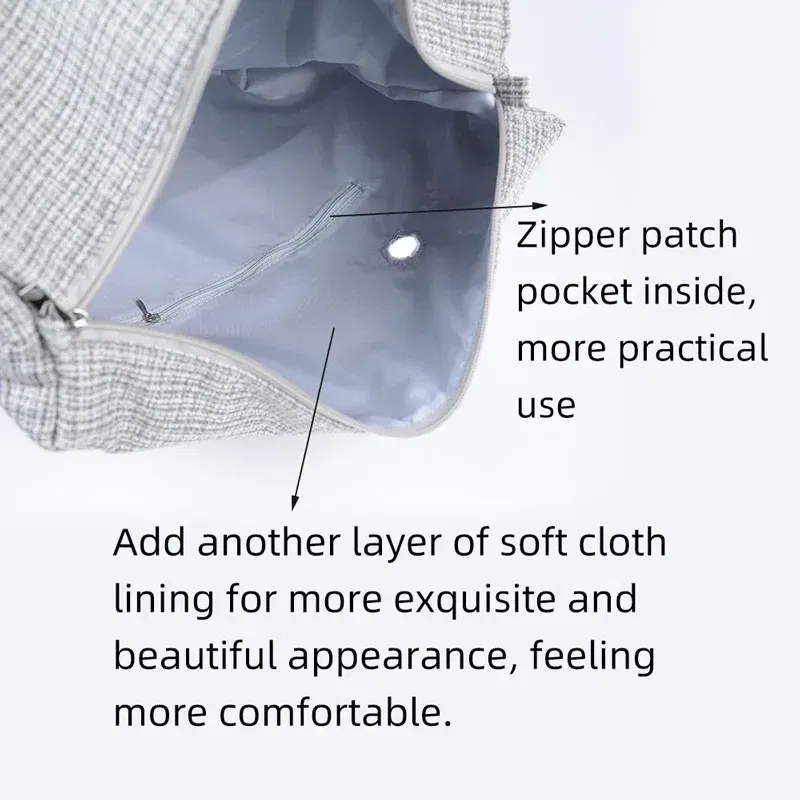 Color: Gold - TANQU Classic Mini linen canvas organizer fabric inner lining Insert for Obag Mini O Bag Women's Handbag Accessory