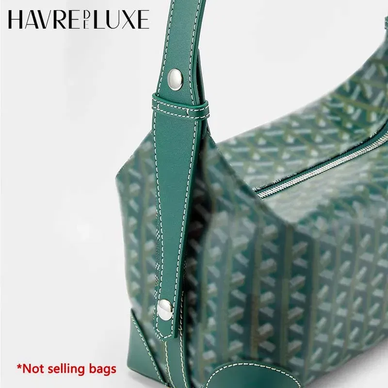 Color: Beige - Bag extended shoulder strap for Goyard Bowling 25 toiletries bag handle shoulder replacement strap bag modification accessories