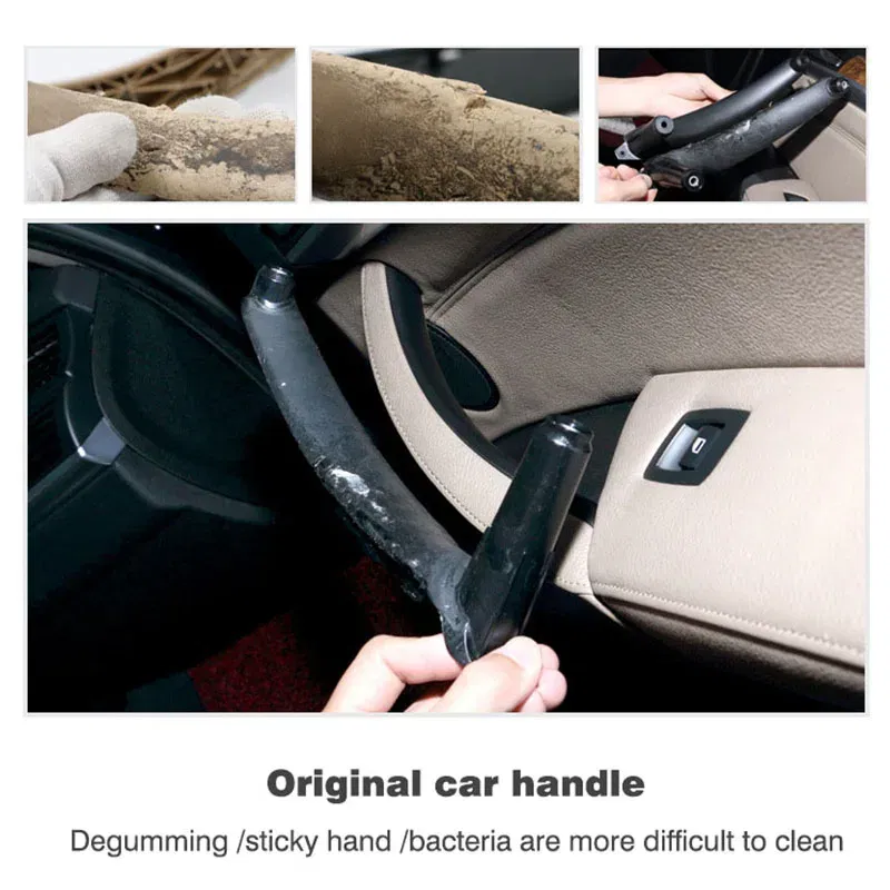 Color: Gold - Right rudder driving Inner Door Handle For BMW E70 E71 E72 X5 X6 Panel Pull Trim Cover 5141-6969 401 5141 6969 402 Black Beige