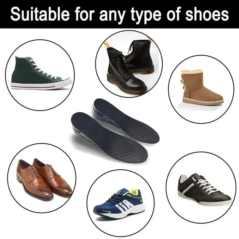 Color: Gold, Ships From: CHINA - Height Increase Insole Invisible Heightening Template Air Cushion Shoe Inserts Variable Height Insoles Adjustable Cut Foot Pad
