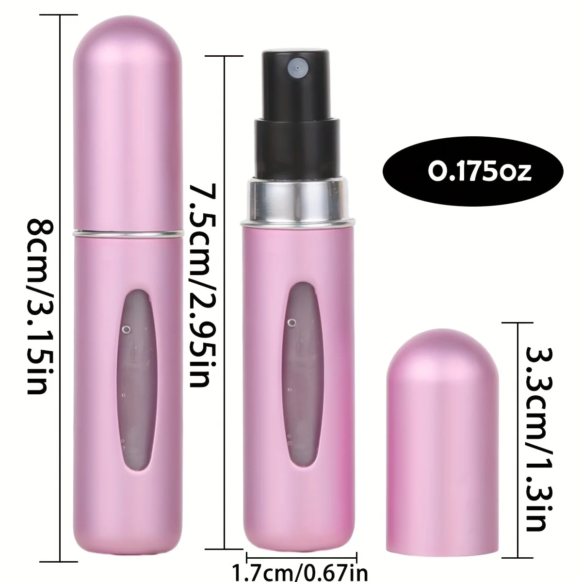 Color: DEEP BLUE - 5ml Perfume Refill Bottle Portable Mini Refillable Spray Jar Scent Pump Empty Cosmetic Containers Atomizer for Travel Tool Hot