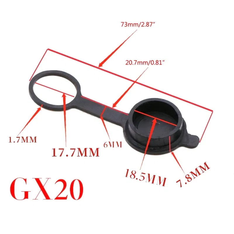 Color: Yellow - GX12 GX16 GX 20 Aviation Circular Plug Socket Waterproof Dust Cap Welding Cable Connectors Rubber Protective Cover