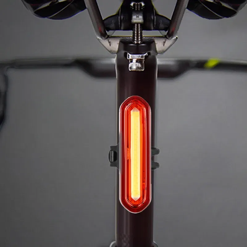 Color: Yellow - Cycling Tail Light Outdoor Highlight USB Charging Mountain Led Warning  Bike Lights Tail Lamp Rear Light Bicycle Accessories