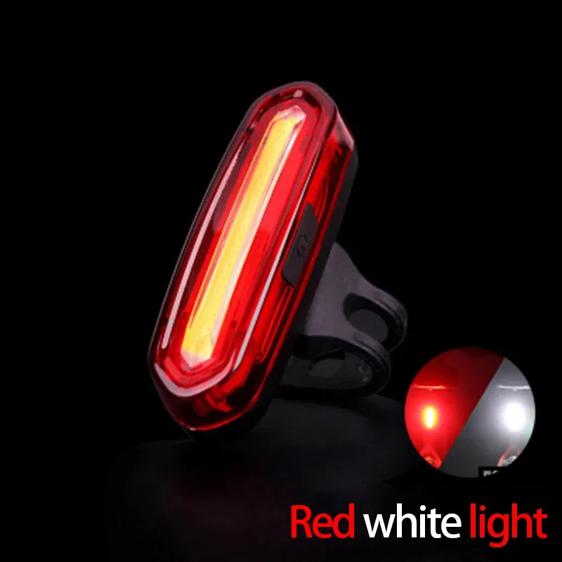 Color: Yellow - Cycling Tail Light Outdoor Highlight USB Charging Mountain Led Warning  Bike Lights Tail Lamp Rear Light Bicycle Accessories