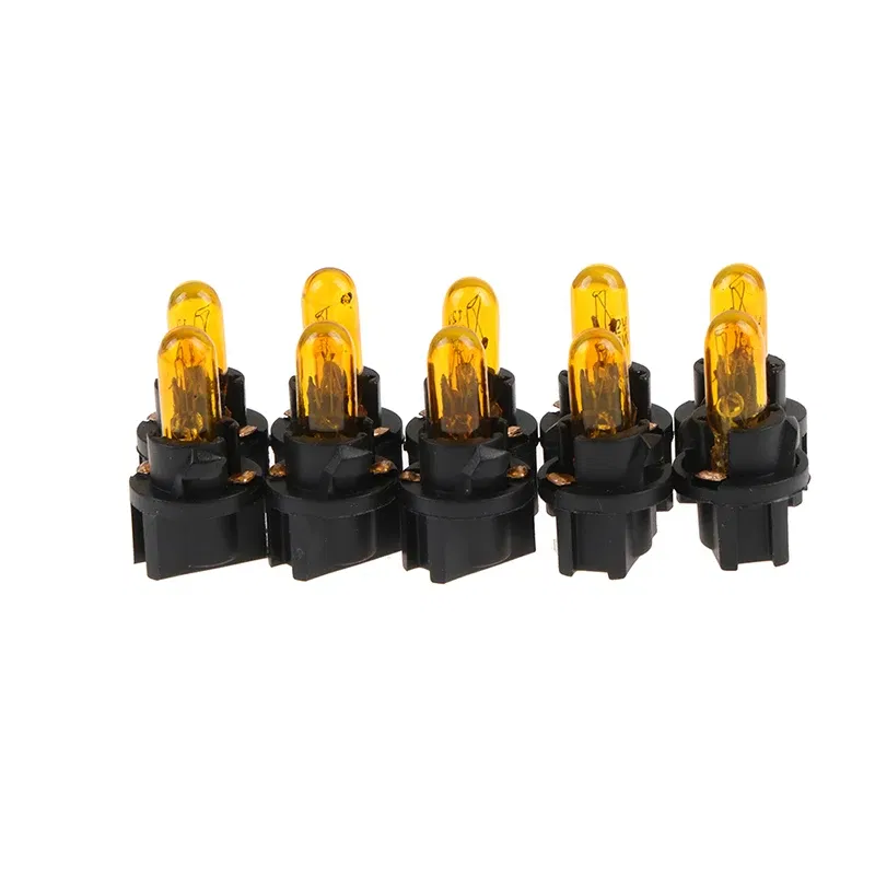 Emitting Color: Warm White - 10Pcs T5 SMD LED Car Light Automobiles Light-emitting Diode Instrument Gauge Dashboard Light Bulbs Auto Interior Indicator Lamp
