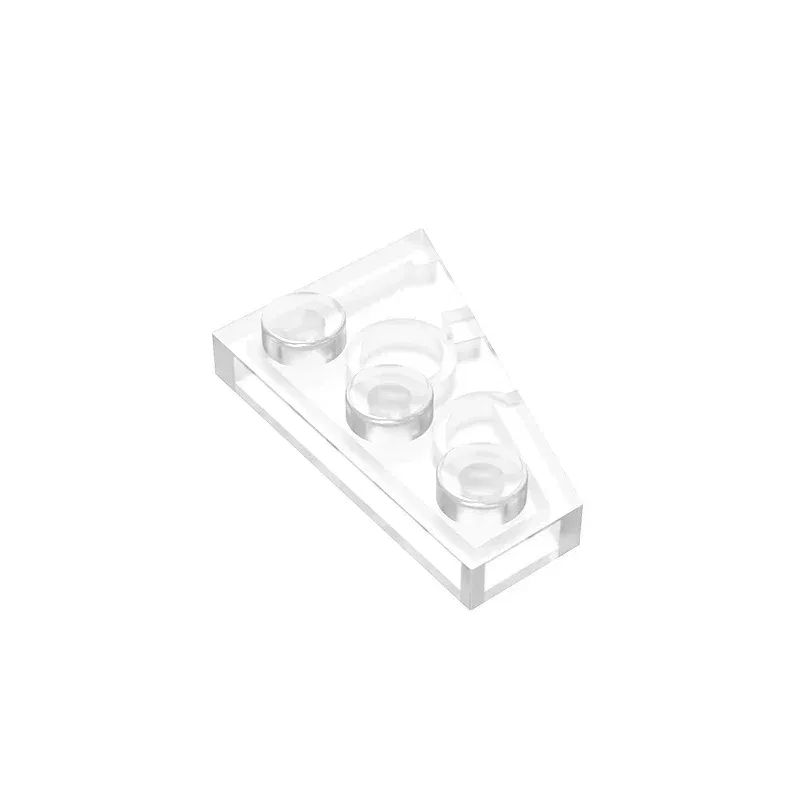 Color: VIOLET/?«?—?…° - Gobricks GDS-546 Wedge, Plate 3 x 2 Left  compatible with lego 43723 pieces of children's DIY Assemble Building Blocks