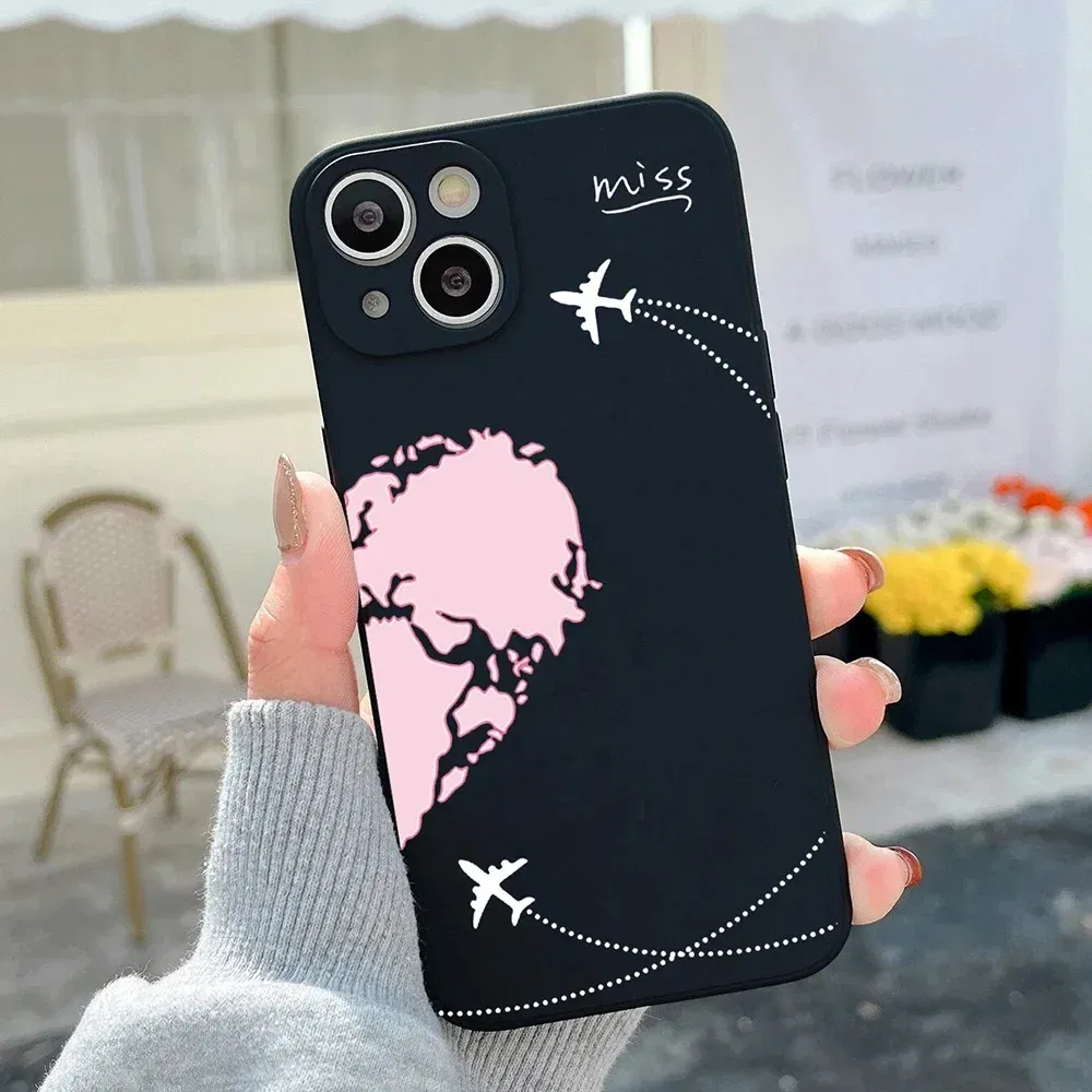 Color: green, Material: PU - Couple Black and White Love Sun Moon Case For Samsung Galaxy S10 S20 S21 S22 S23 S24 FE Plus Ultra Note 20 Silicone Phone Case