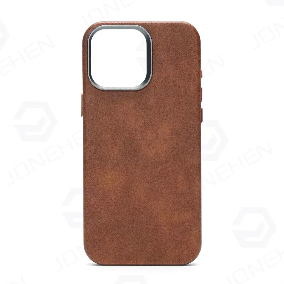 Color: Purple Pink, Material: Plastic - High-end Retro Oil Wax Pattern Magnetic For Magsafe Leather Case For iPhone Air 15 14 Plus 13 16 17 Pro Max Camera Button Cover