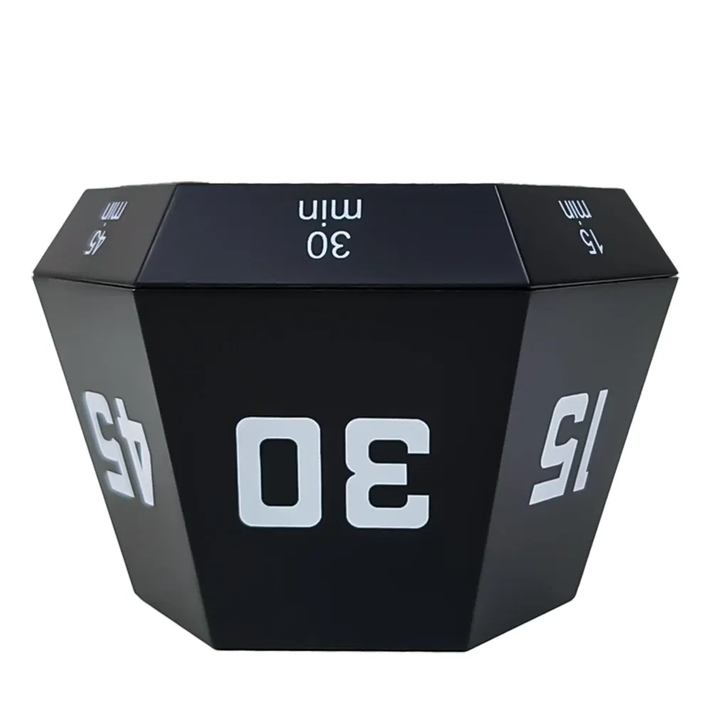 Color: GRAY - Hexagon Visual Flip Timer for kids  Digital Study Pomodoro Cooking Timers Silent timing Magnetic Smart Productivity Kitchen Time