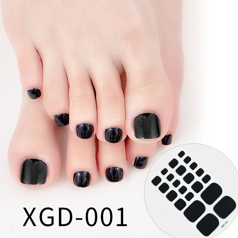 Color: transparent - Dropshipping 22tips Waterproof Toe Nail Stickers Full Cover Foot Decals Nail Art Stickers for Nails Wraps Adhesive False Nails