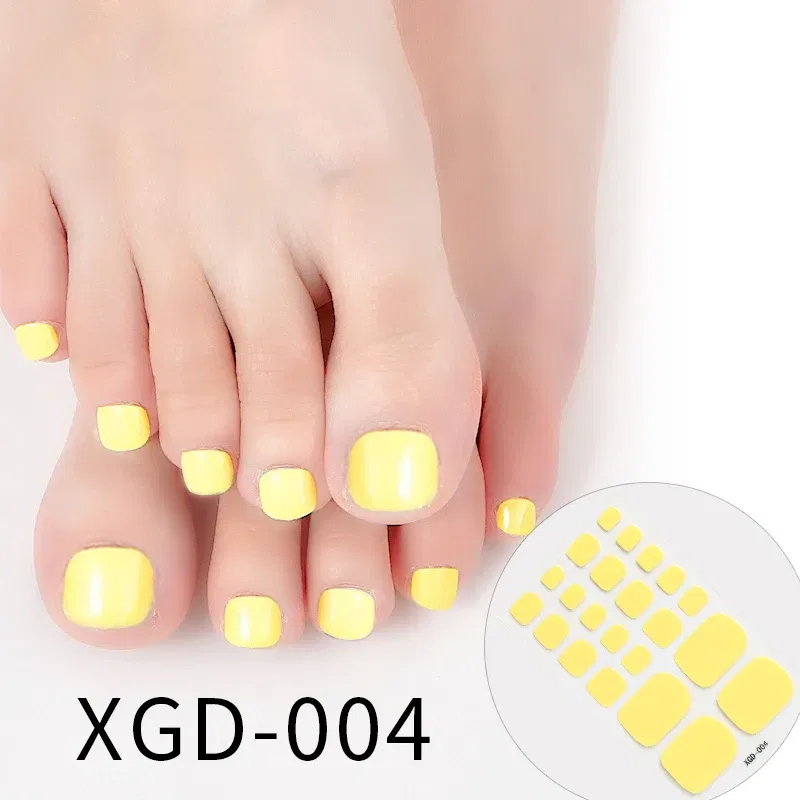Color: transparent - Dropshipping 22tips Waterproof Toe Nail Stickers Full Cover Foot Decals Nail Art Stickers for Nails Wraps Adhesive False Nails