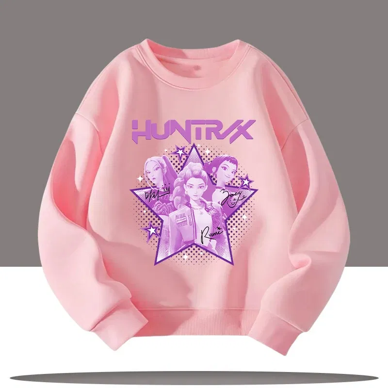 Color: Silver, Kid Size: 10 - K-pop Demon Hunters New Children's Round-neck Sports Shirt with Cartoon Print - 3-12 Years Old Cute Girl Casual Top