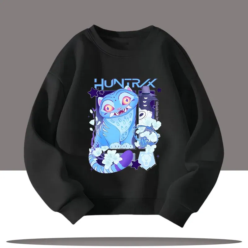 Color: Silver, Kid Size: 10 - K-pop Demon Hunters New Children's Round-neck Sports Shirt with Cartoon Print - 3-12 Years Old Cute Girl Casual Top