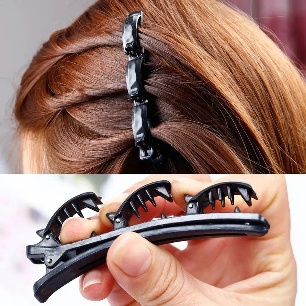 Color: light green - Double Layer Braided Hairpin Hair Hoop Broken Hair Clip Women Hairpin Korean Fixed Headband New Hairpin Lazy Hair Accessories