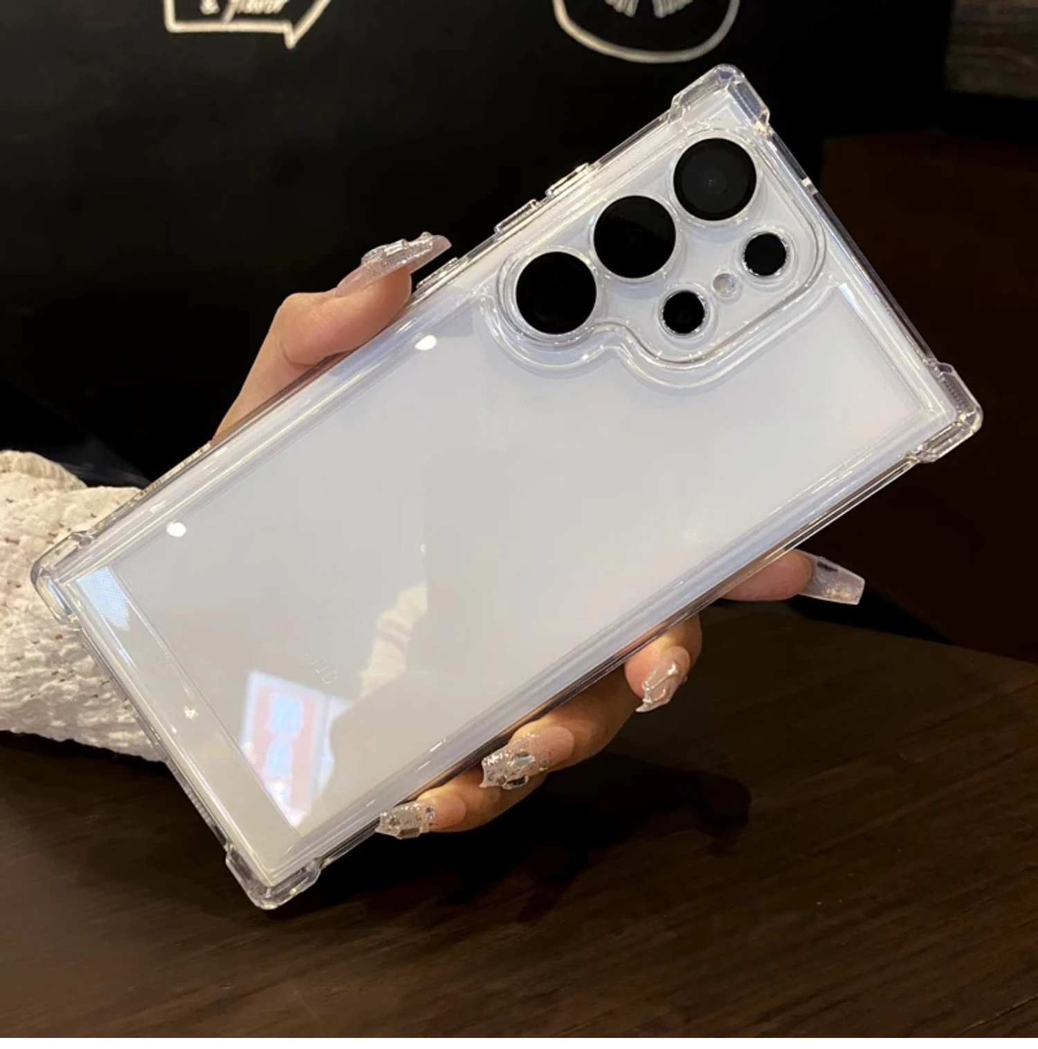 Color: Clear, Material: Plastic - Luxury Shockproof Clear Acrylic Case For Samsung Galaxy S24 S23 FE S22 Plus S24 Ultra A34 A54 A15 A25 A35 A55 A53 5G Hard Cover