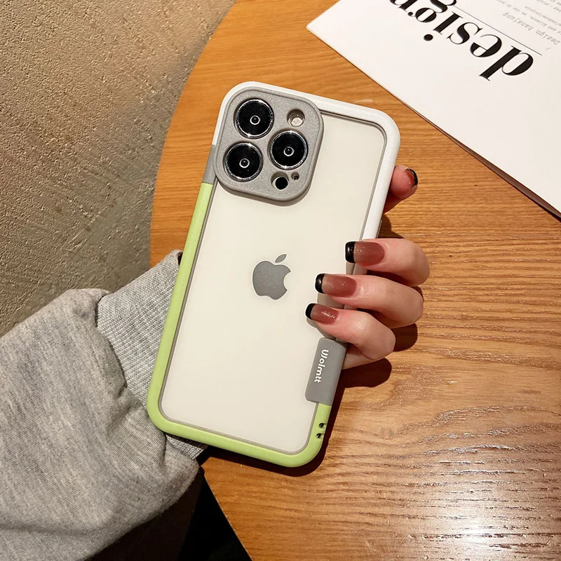 Color: Brown, Ships From: CHINA, Material: Acrylic - Better Heat Dissipation Dual Color Bumper Border Soft Phone Case For iPhone 17 16 15 14 13 12 11 Pro Max 7 8 Plus XS XR
