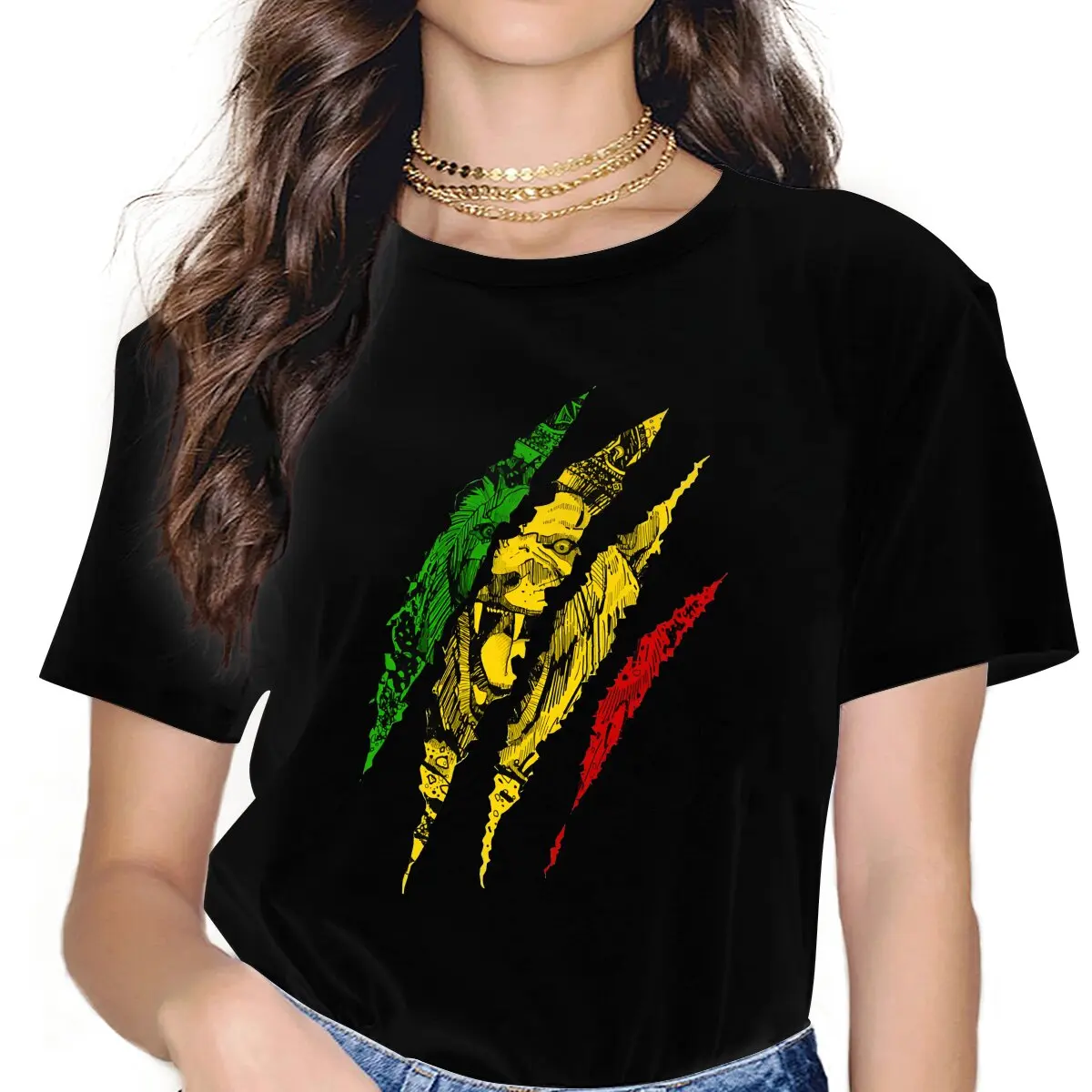 Color: WHITE, Size: XL - Rasta Design Polyester TShirts Warrior Lion Of Judah King Rasta Reggae Jamaica Roots Distinctive Homme T Shirt