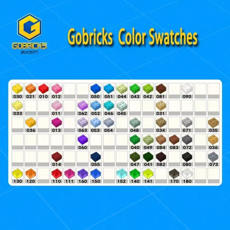 Color: Light Grey - Gobricks 10PCS Building Blocks Assembles Particles Moc 98138  1x1 Block DIY With Bumps Compatible With Educational Toys For Kids