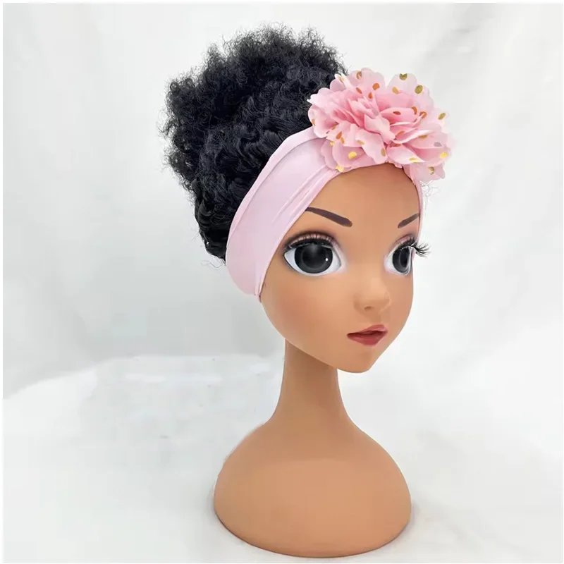 Color: GRAY, Ships From: CHINA - Popular Beauty Girls Full Head Feel Like Human Hair Wig for Kids Girls Synthetic Headband Wigs Soft Breathable Wigs for Baby
