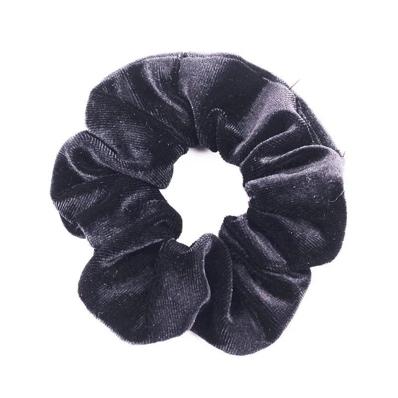 Color: army green - New Fashion gold velvet Women Pure color wild Large intestine Elastic Hair Sports Dance Scrunchie Girls Hair Accessories