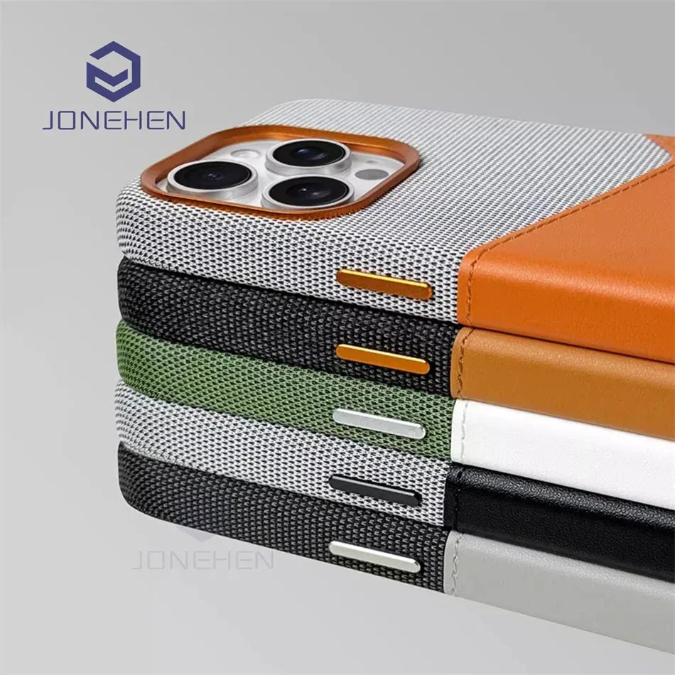 Color: Beige, Material: PC - For Magsafe Card Holder Leather Case For iPhone 16 15 13 12 17 Pro Max 14 Plus Pocket Wireless Charge Alloy Lens Magnetic Cover