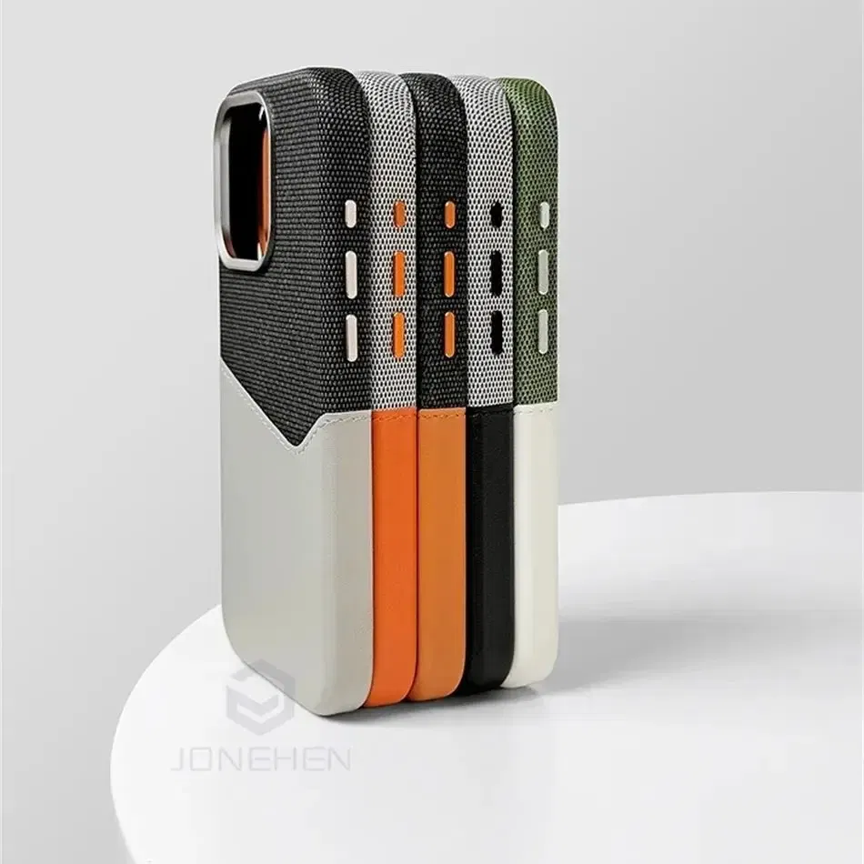 Color: Beige, Material: PC - For Magsafe Card Holder Leather Case For iPhone 16 15 13 12 17 Pro Max 14 Plus Pocket Wireless Charge Alloy Lens Magnetic Cover