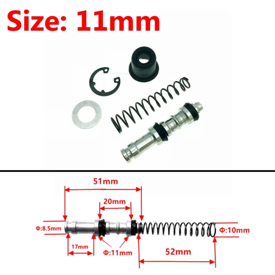 Color: MULTI - Motorcycle Clutch Brake Pump Piston Plunger Repair Set Master Cylinder Piston Rigs Repair Fit Motocros/Scooter Brake Accessories