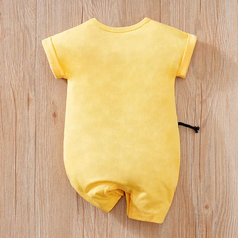 Kid Size: 6M - Summer Boys' Cute Cartoon Zebra All Cotton Comfortable Casual Round Neck Short Sleeve Baby Bodysuit