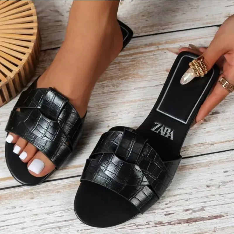 Color: Orange, Shoe Size: 35 - New Fashion Slippers Women Sexy Flat Sandals Casual Ladies Sand Beach Slippers Elegant Fish Mouth Slippers Women